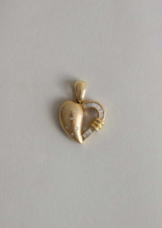 Vintage Asymmetrical Heart Pendant sold by Kinn