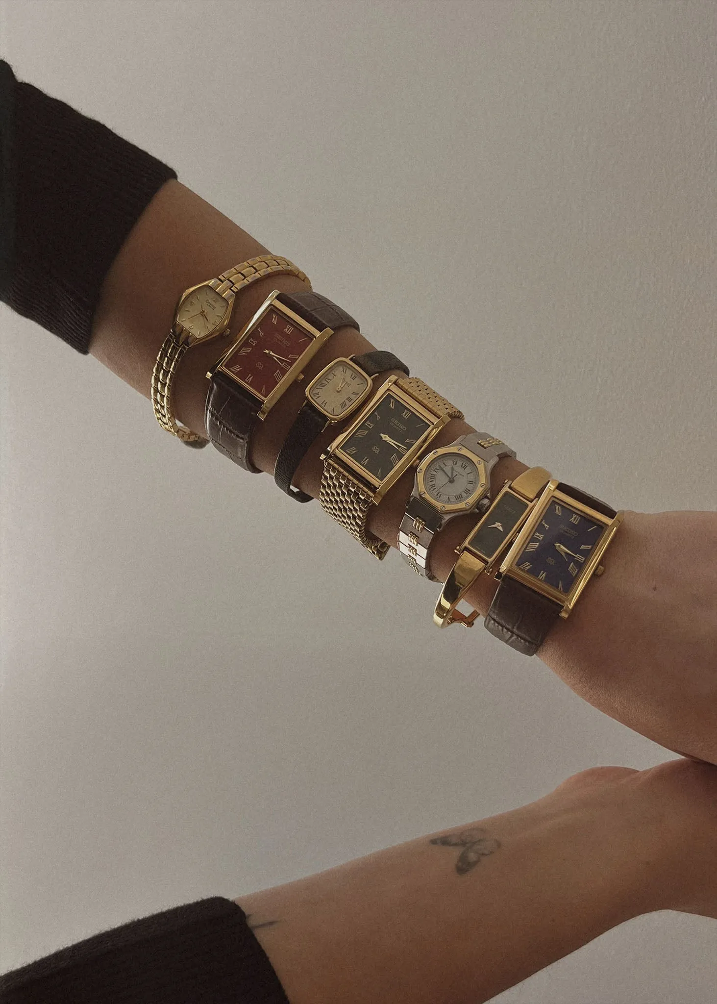 Vintage Seiko Watch Brown Leather Navy Face sold by Kinn product image thumbnail 3