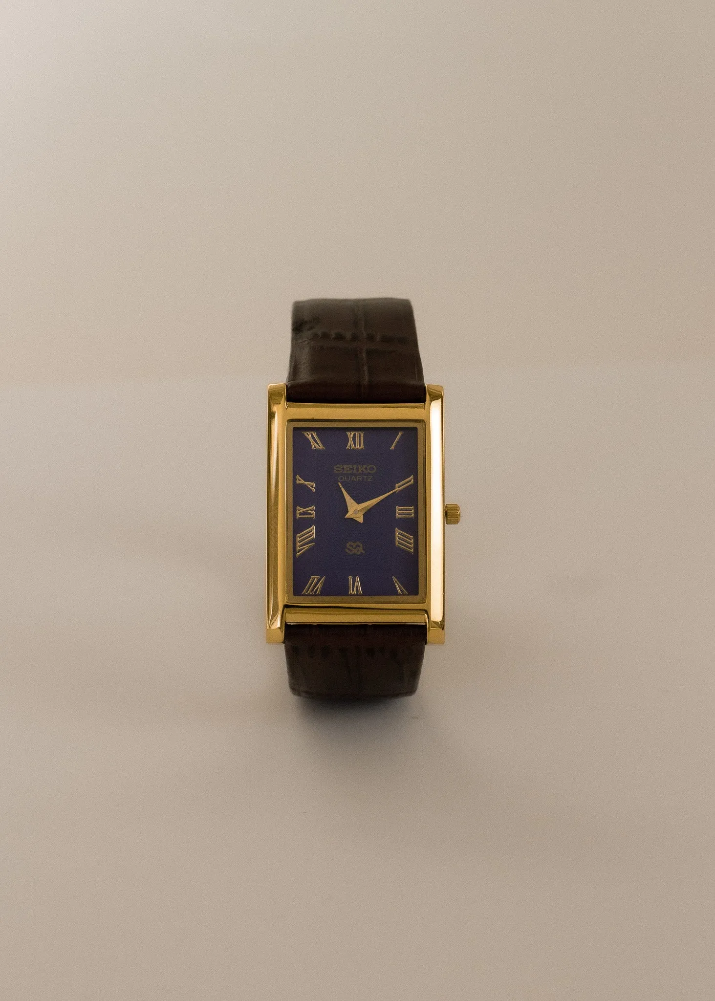 Vintage Seiko Watch Brown Leather Navy Face sold by Kinn