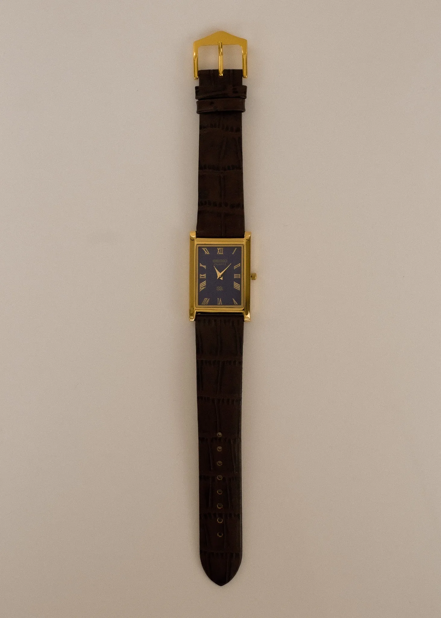 Vintage Seiko Watch Brown Leather Navy Face sold by Kinn product image thumbnail 2