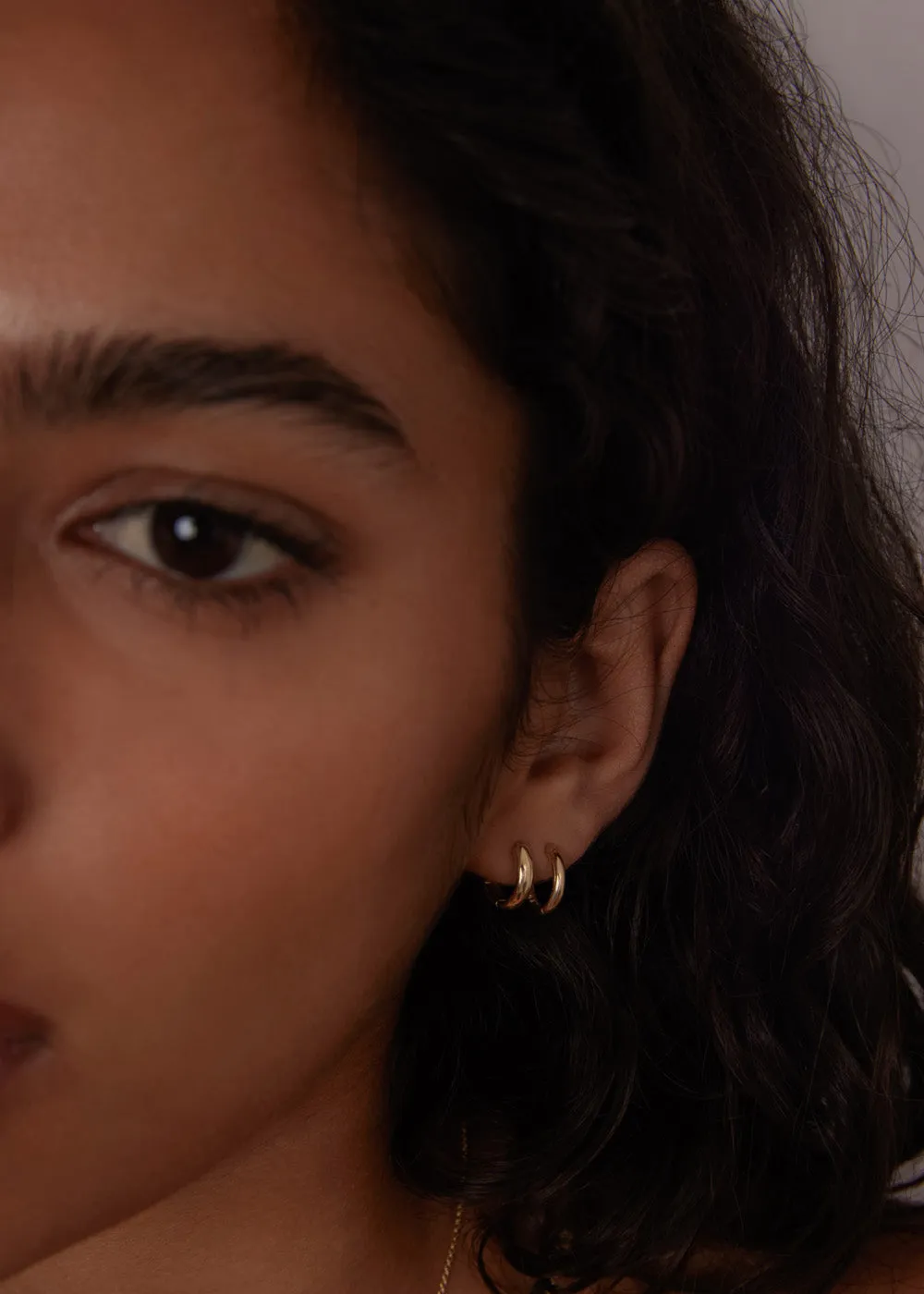 Petite Huggie Earrings sold by Kinn product image thumbnail 2