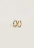 Petite & Pavé Diamond Huggie Earring Stack sold by Kinn