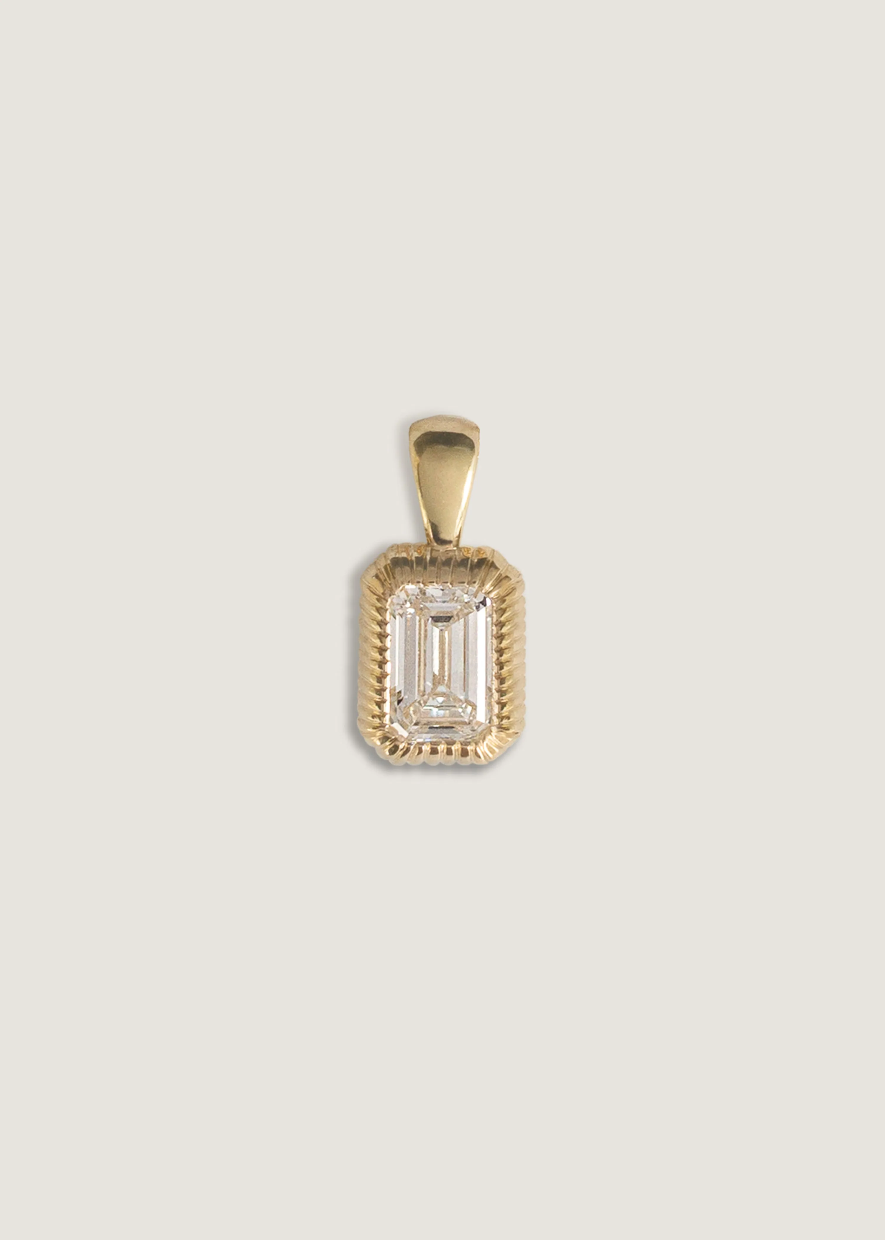 Lyra Emerald Cut Pendant Diamond sold by Kinn