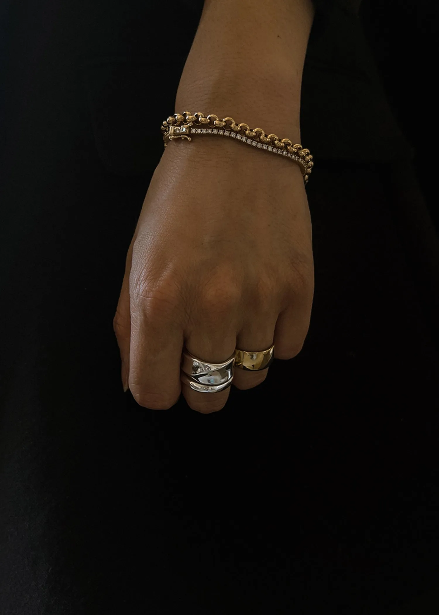 Athena Sculptural Ring Stack Silver sold by Kinn product image thumbnail 5