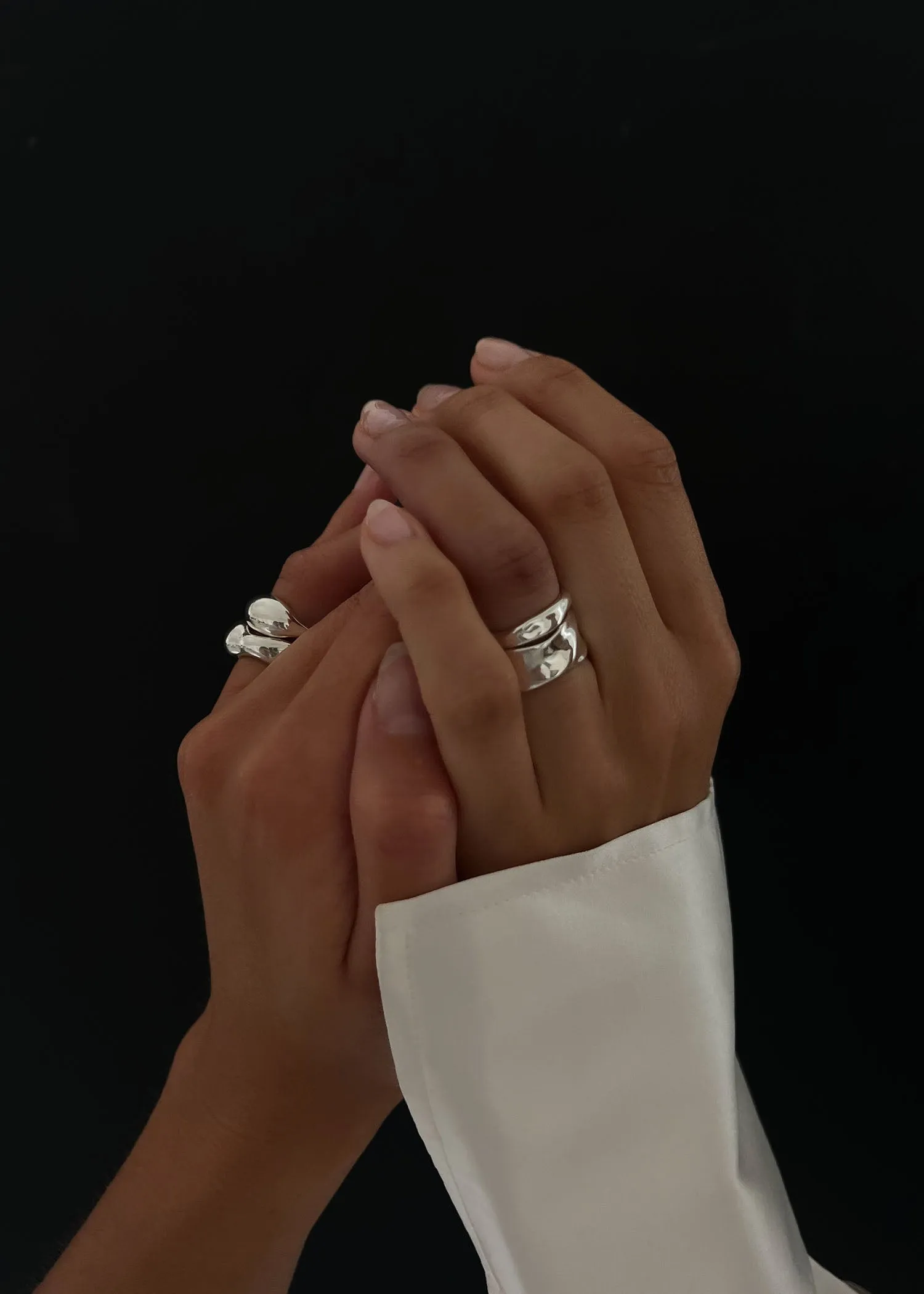 Athena Sculptural Ring Stack Silver sold by Kinn product image thumbnail 2