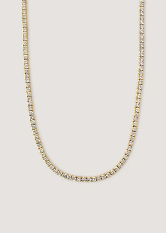 Diana Tennis Necklace Diamond Yellow Gold sold by Kinn