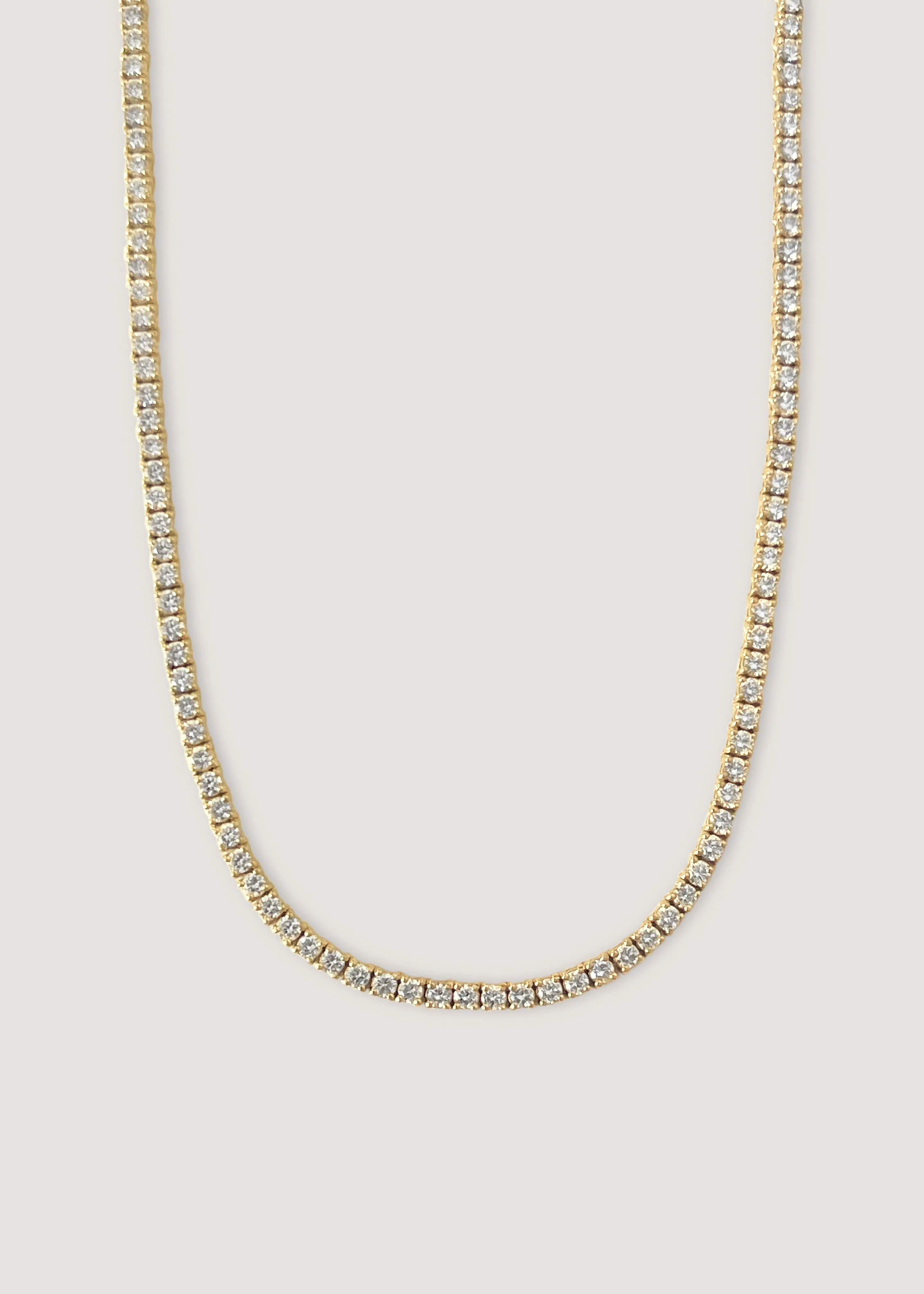Diana Tennis Necklace Diamond Yellow Gold sold by Kinn