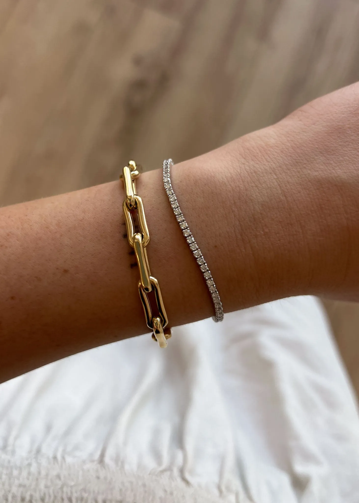 Classic Diana Tennis Bracelet 3.20ctw White Gold sold by Kinn product image thumbnail 5