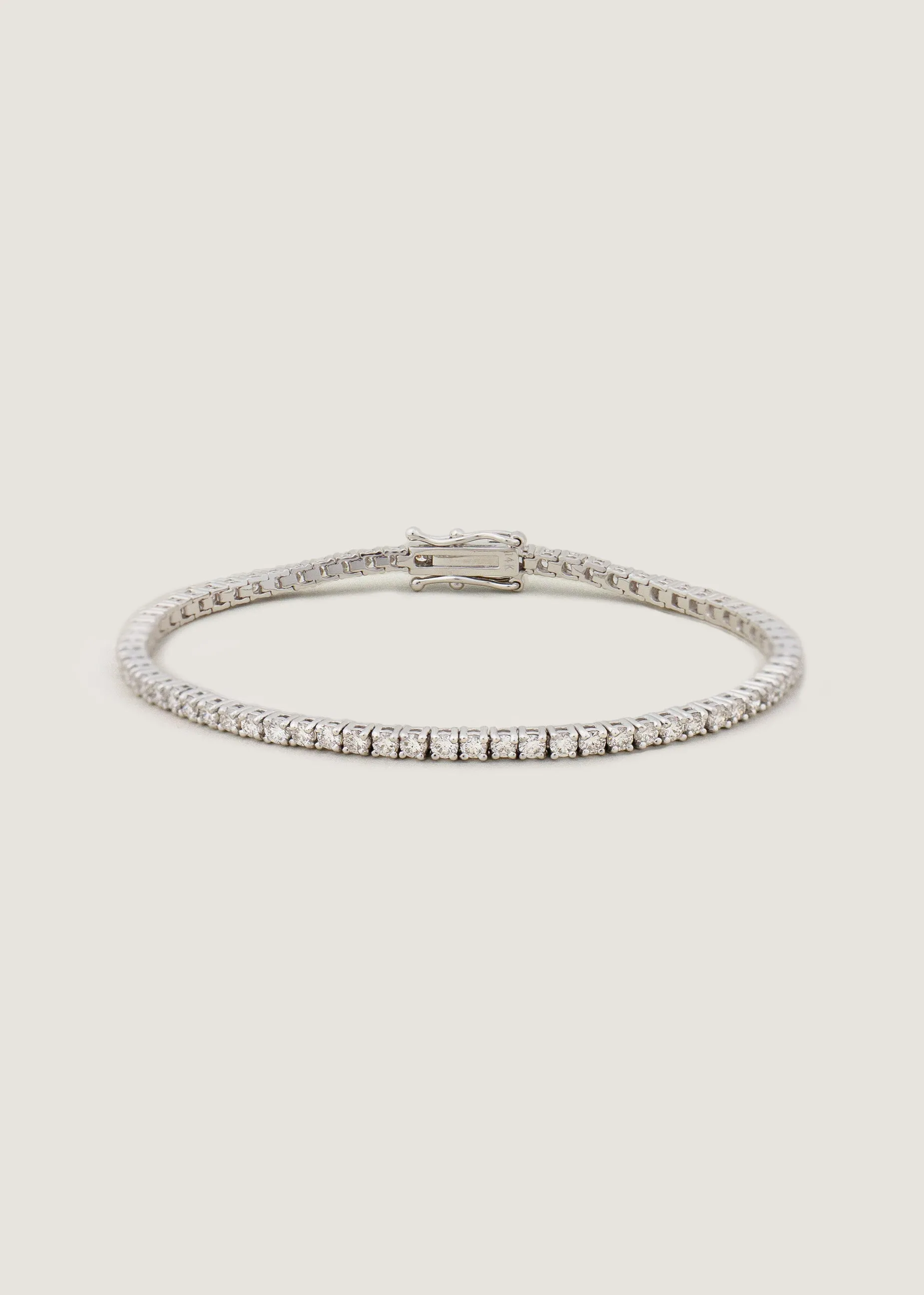 Classic Diana Tennis Bracelet 3.20ctw White Gold sold by Kinn