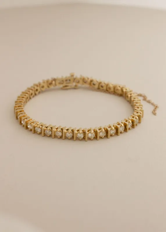 Vintage Bar Tennis Bracelet 4.5ctw sold by Kinn