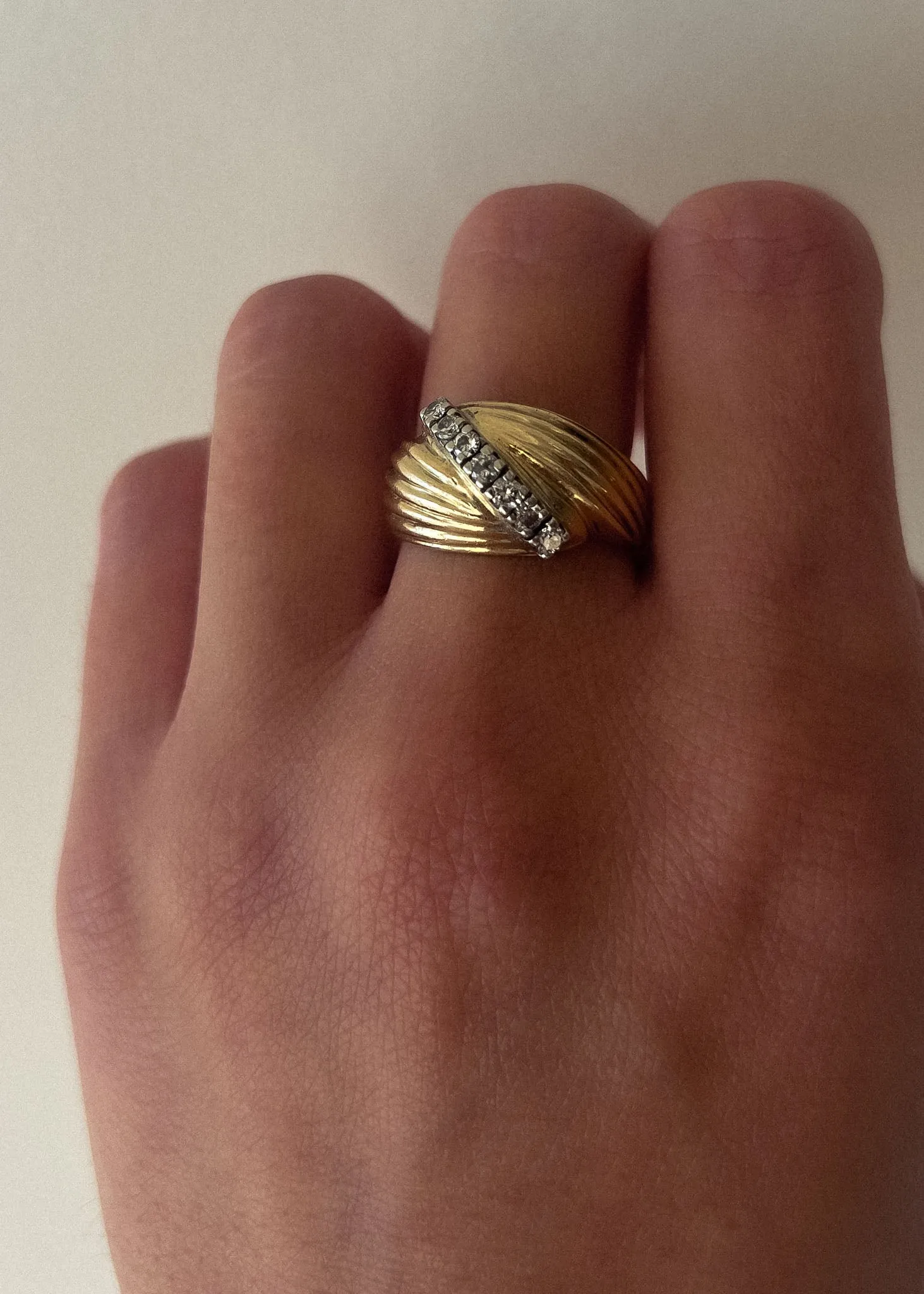 Vintage Seven Diamond Dome Ring sold by Kinn product image thumbnail 3