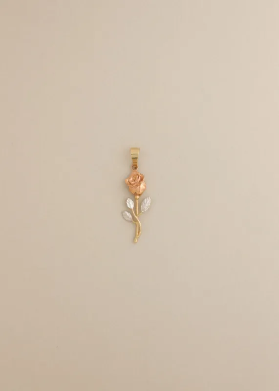 Vintage Mixed Metal Rose Pendant sold by Kinn