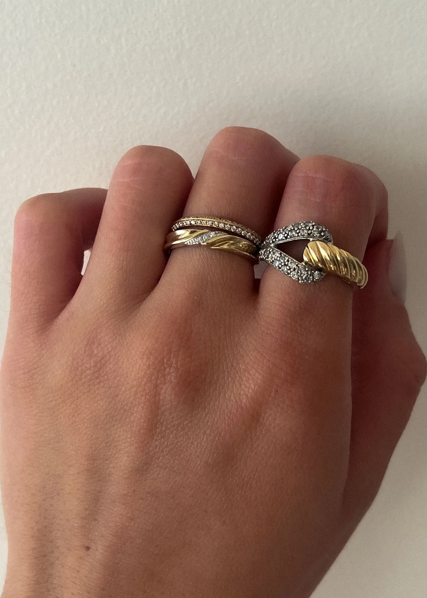 Vintage Double Sided Half Eternity Diamond Ring sold by Kinn product image thumbnail 2