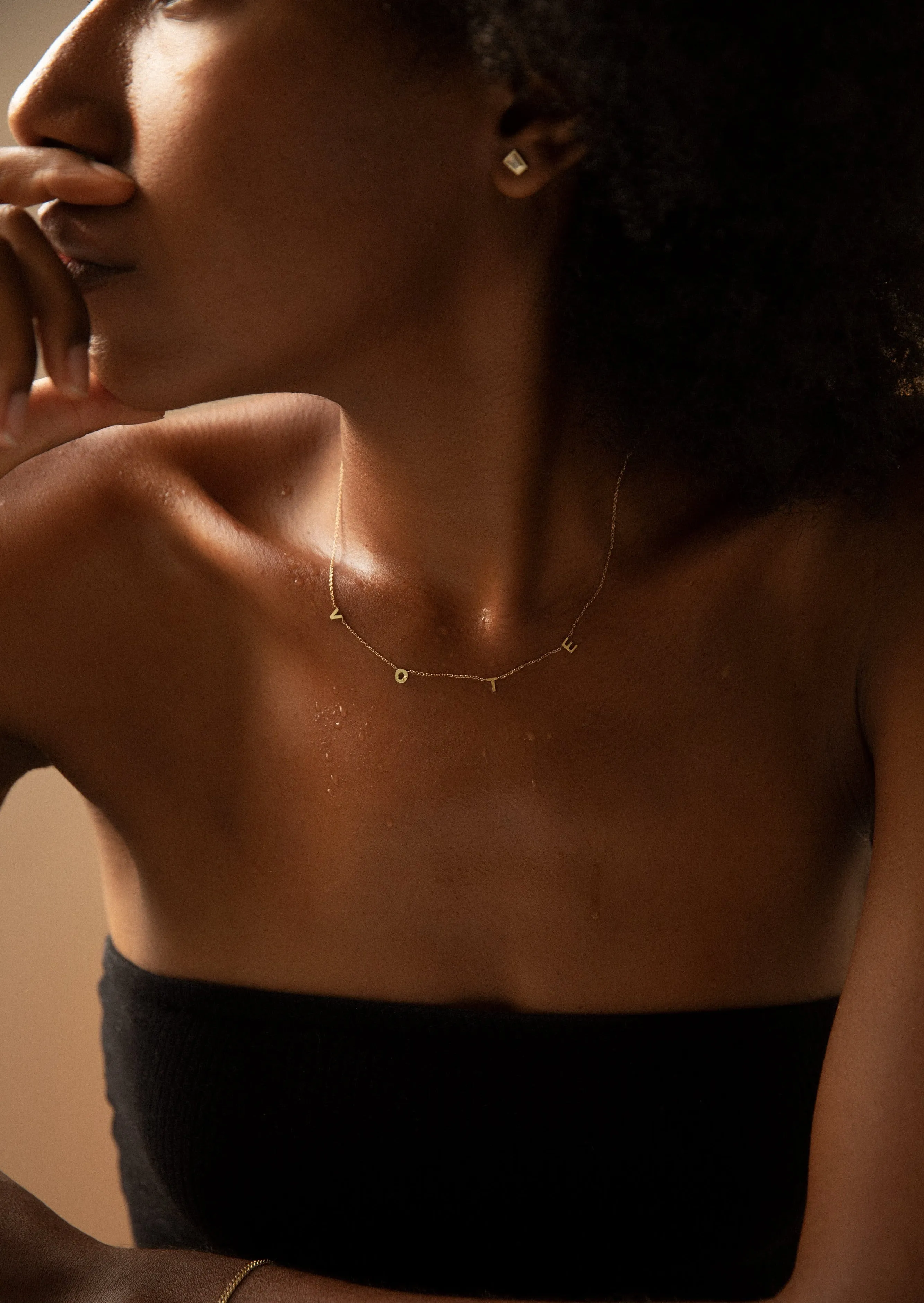 Vote Initial Necklace Gold sold by Kinn product image thumbnail 5