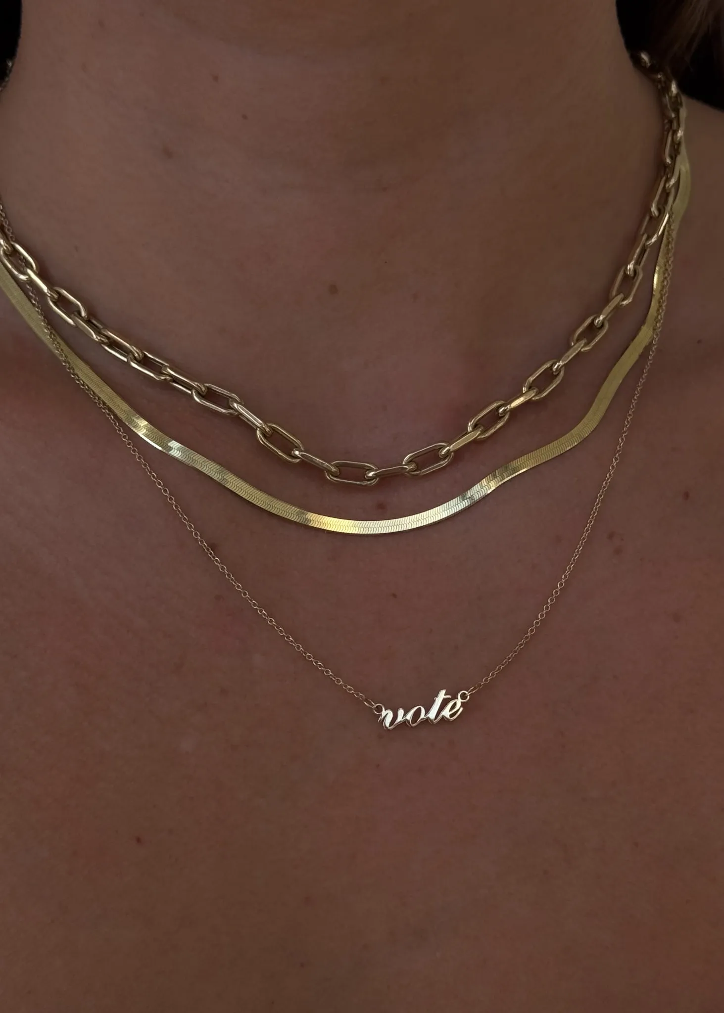 Vote Nameplate Necklace Gold sold by Kinn product image thumbnail 2