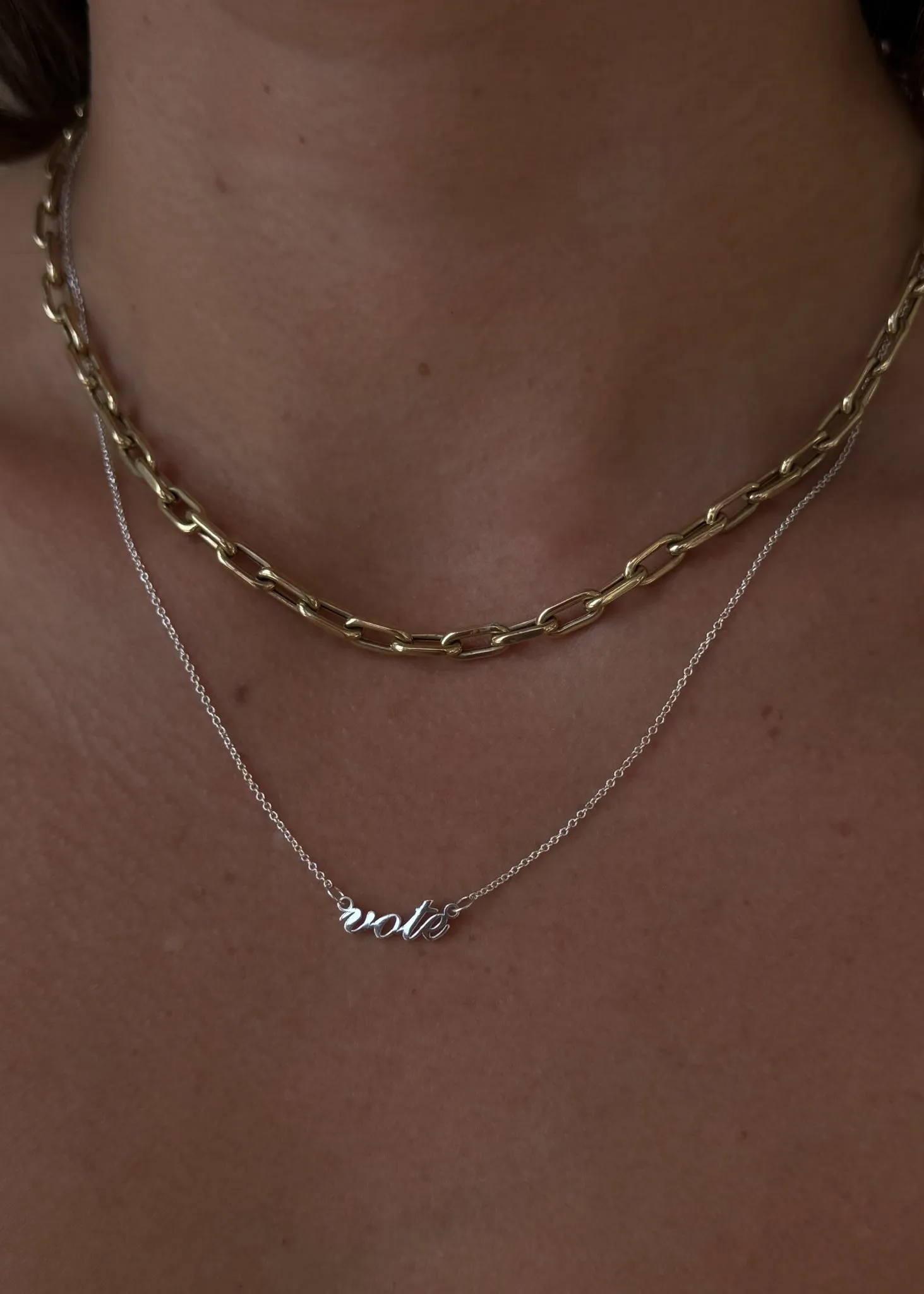 Vote Nameplate Necklace Silver sold by Kinn product image thumbnail 2