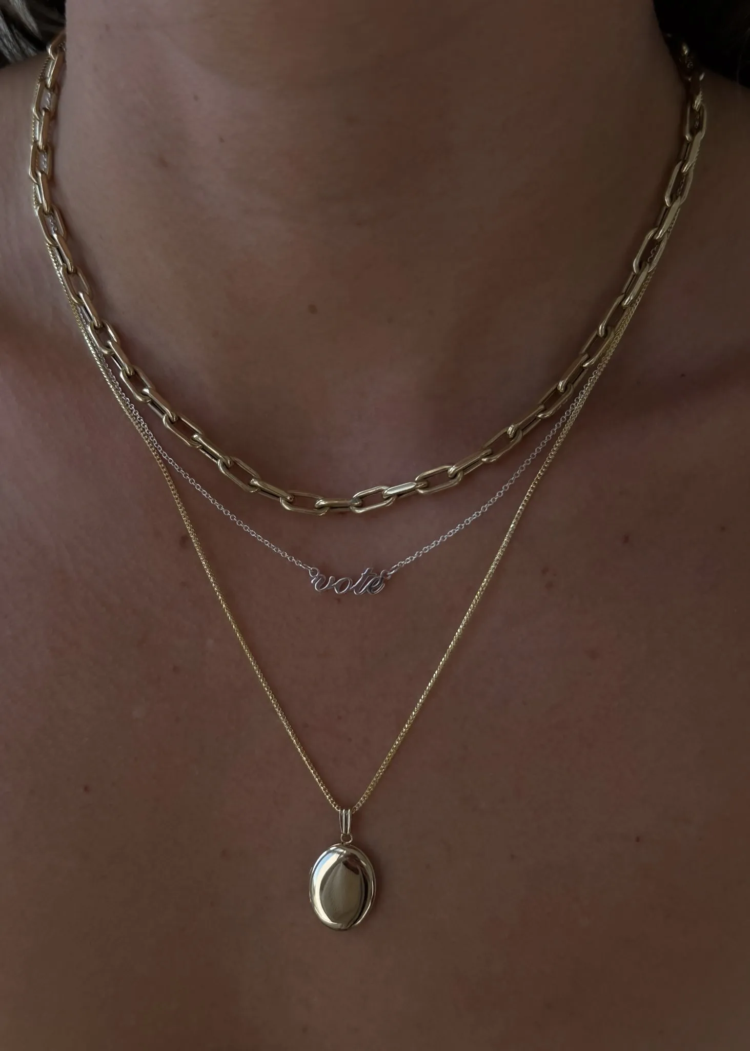 Vote Nameplate Necklace Silver sold by Kinn product image thumbnail 3