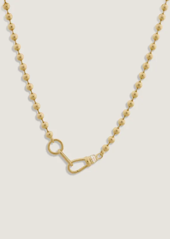 Pavé Beaded Chain Necklace Diamond sold by Kinn