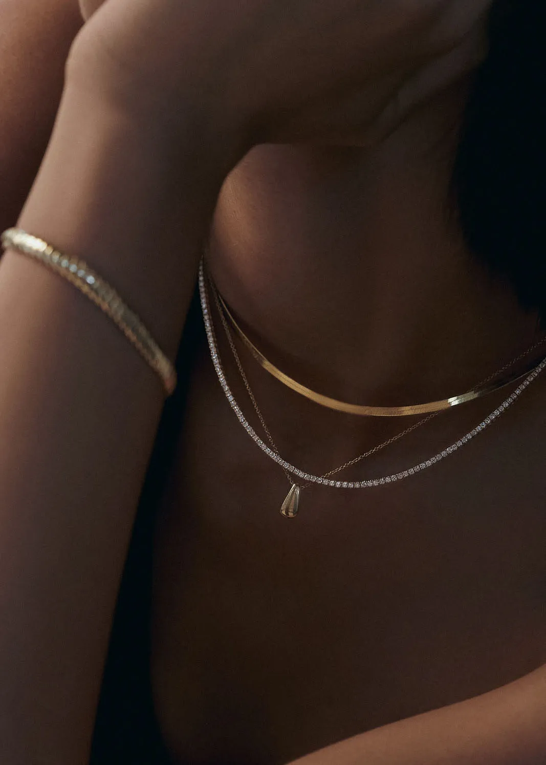 Diana Tennis Necklace Diamond 6.20ctw Yellow Gold sold by Kinn product image thumbnail 4