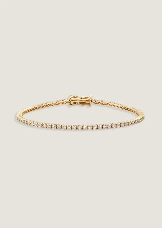 Classic Diana Tennis Bracelet 2.90ctw Yellow Gold sold by Kinn