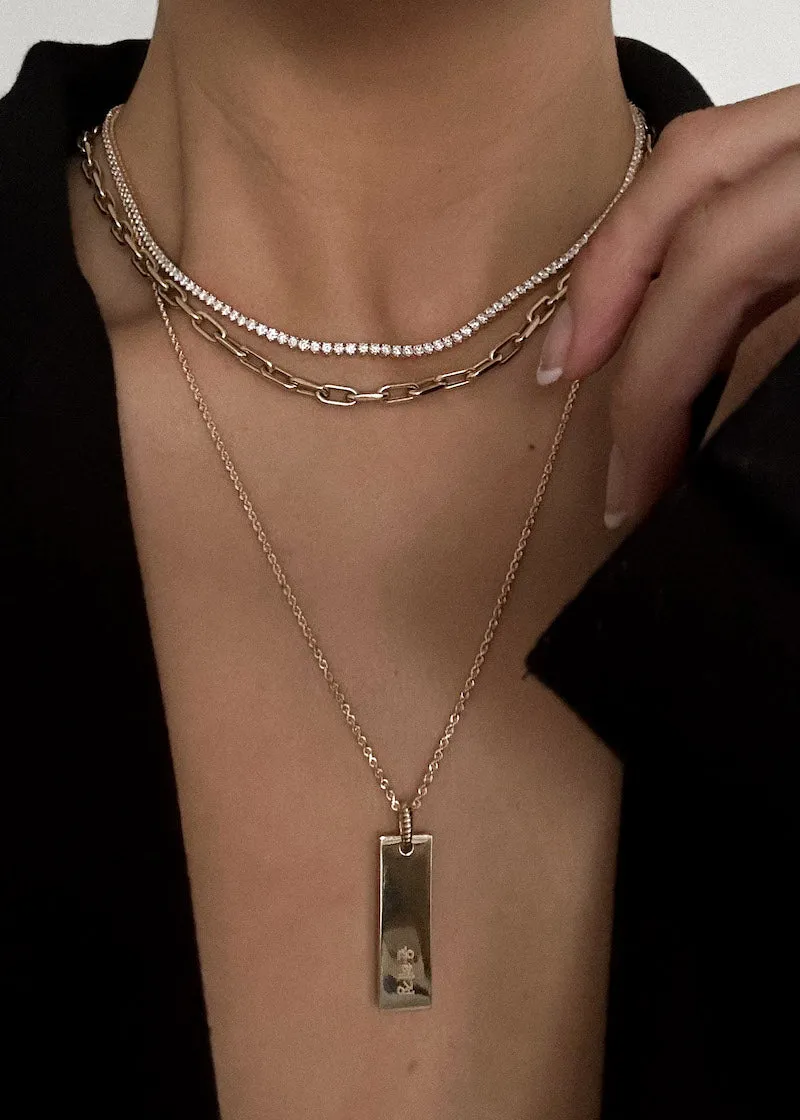 Rachel Three Prong Tennis Necklace Diamond 6.75ctw sold by Kinn product image thumbnail 5