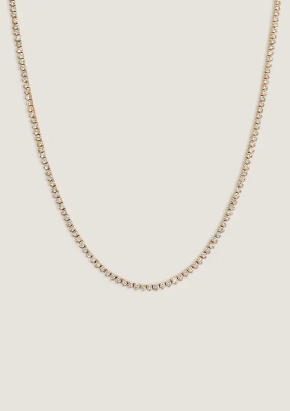 Rachel Three Prong Tennis Necklace Diamond 6.75ctw sold by Kinn