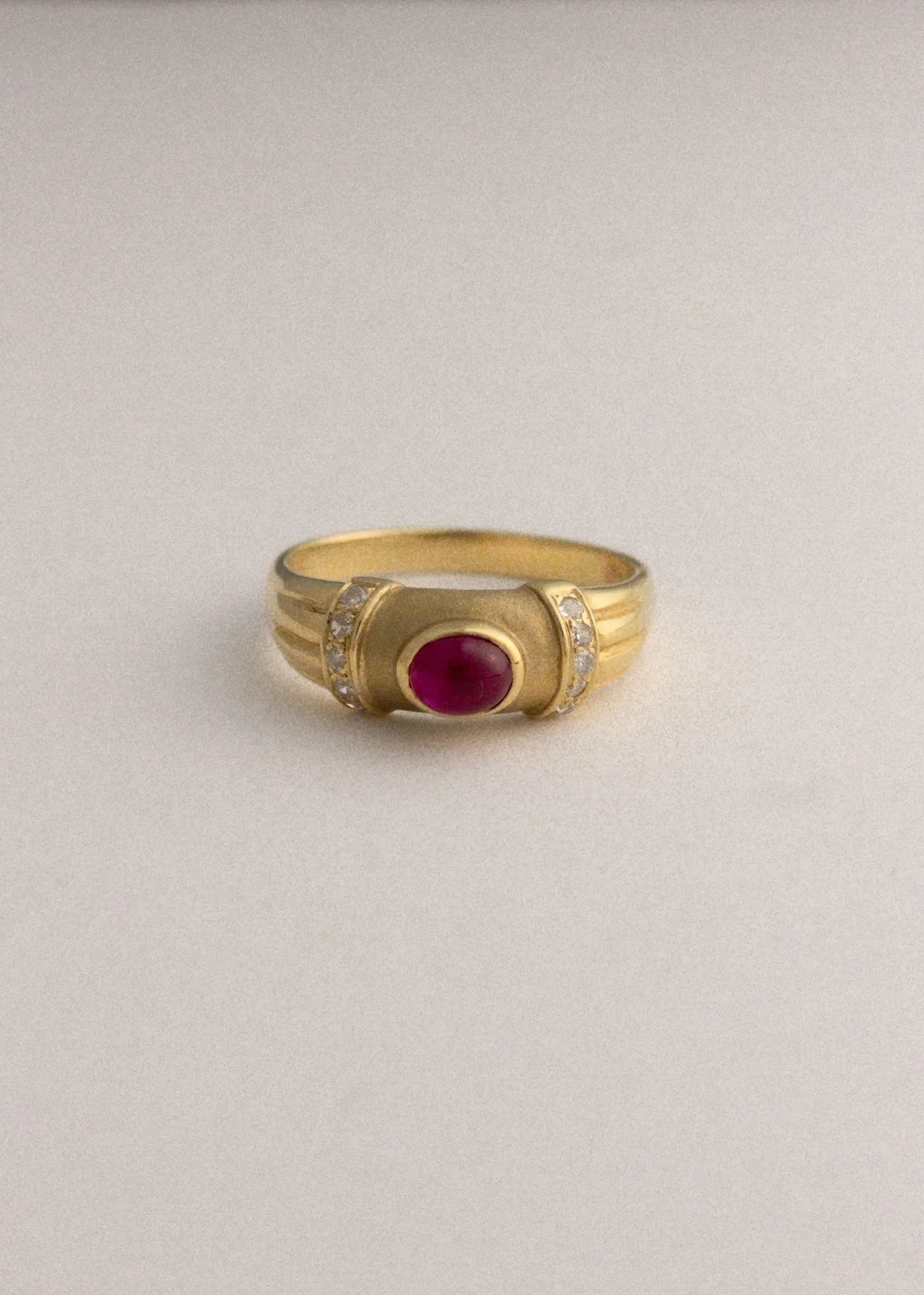 Vintage 1980s Oval Ruby Cabochon Ring sold by Kinn