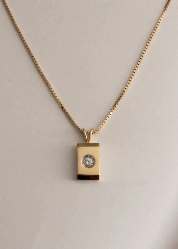 Vintage Diamond Pendant Necklace sold by Kinn