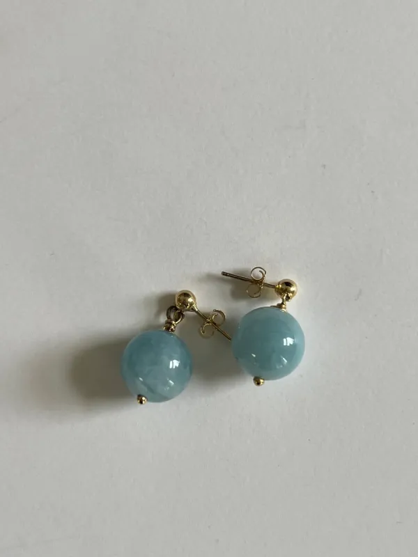 Archive Celeste Drop Earrings Blue Quartz sold by Kinn