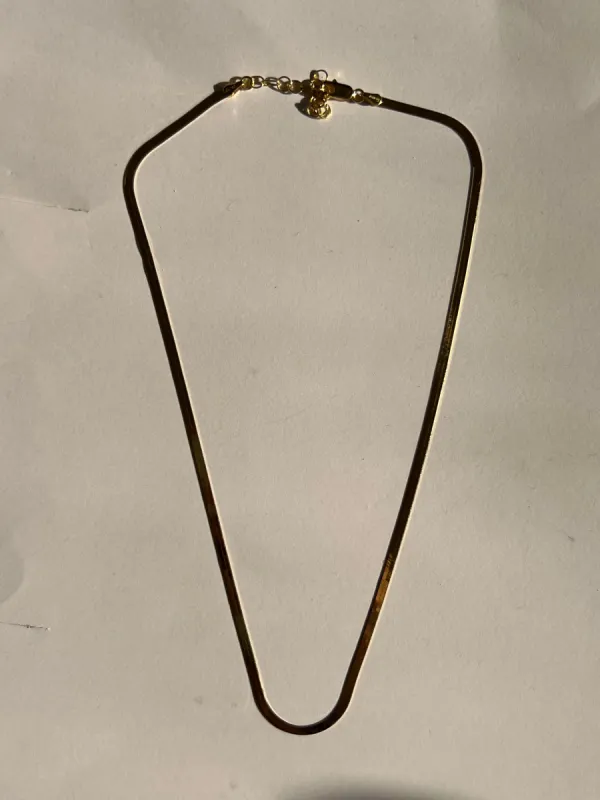 Archive Petite Carter Herringbone Chain Necklace sold by Kinn