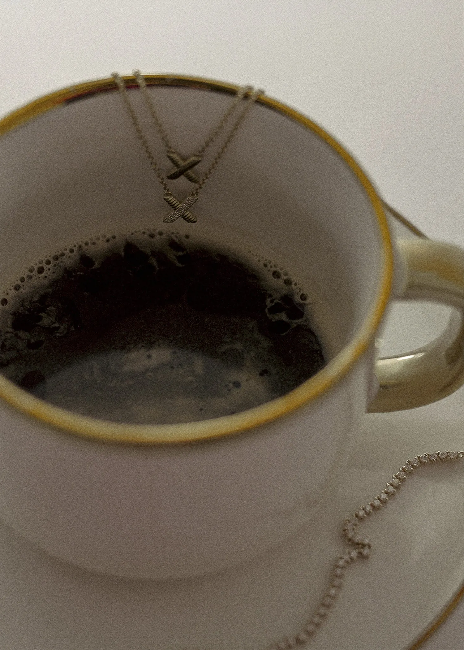 Two Toned Eternal Bond X Diamond Necklace sold by Kinn product image thumbnail 3
