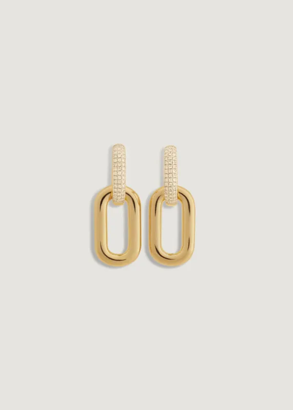 Pavé Link Earrings Diamond sold by Kinn