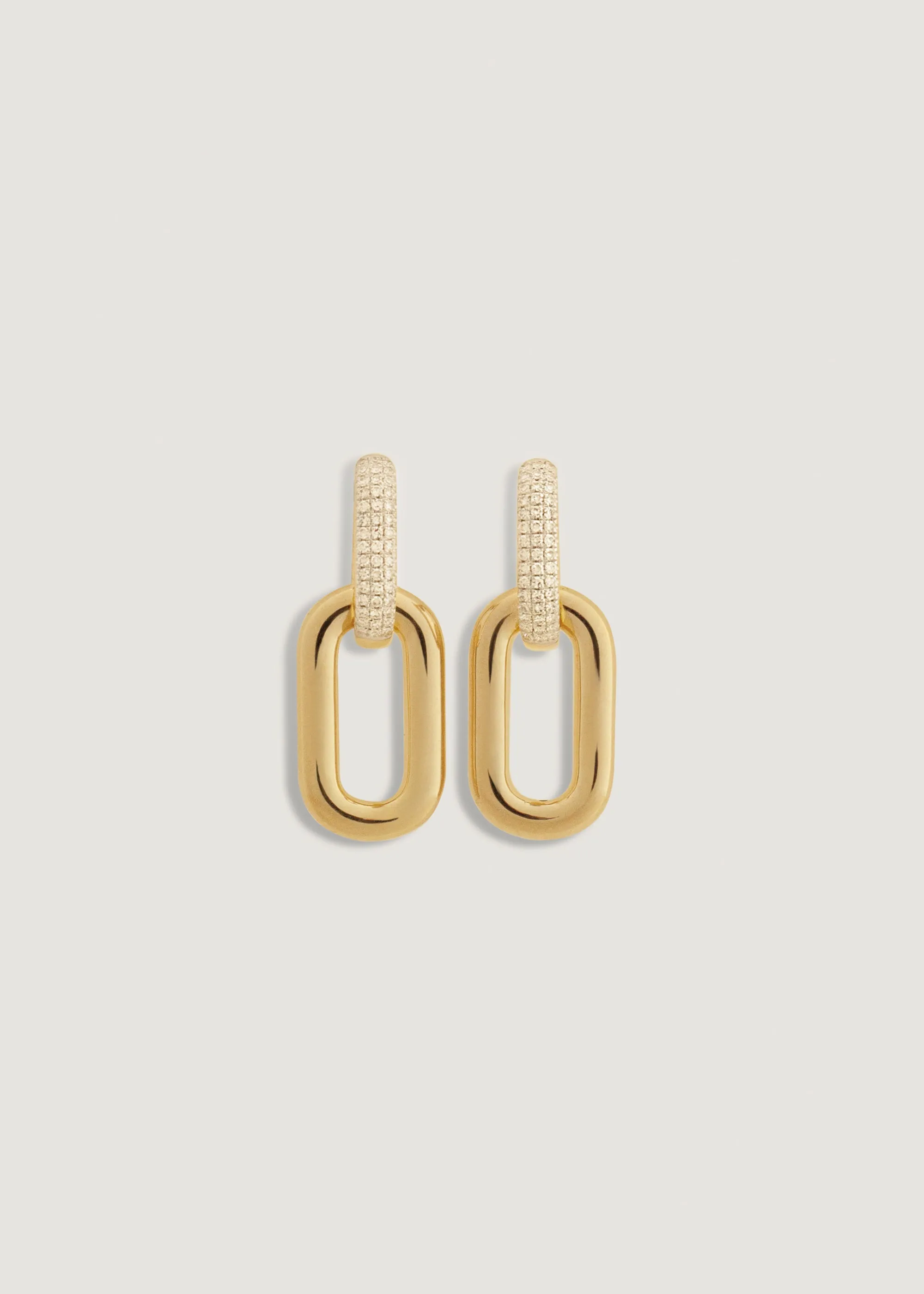 Pavé Link Earrings Diamond sold by Kinn
