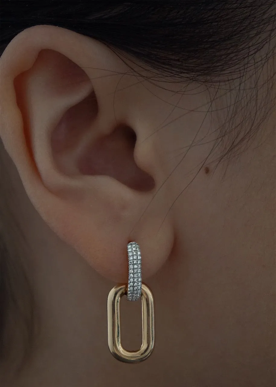 Pavé Link Earrings Diamond sold by Kinn product image thumbnail 2