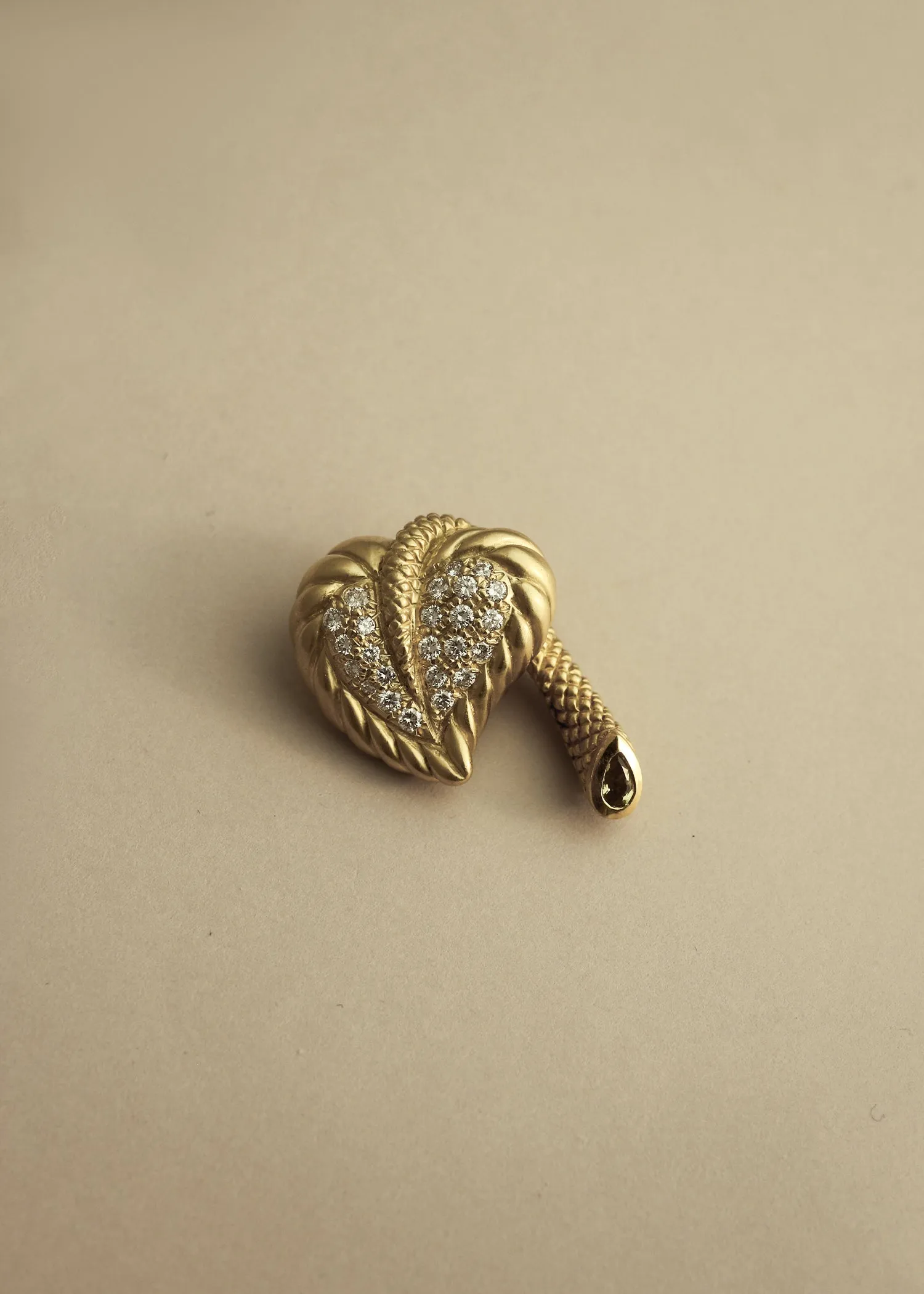 Vintage 18K Gold Leaf Brooch sold by Kinn
