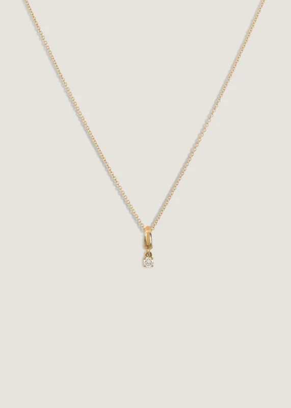 Milestone Drop Charm Diamond Necklace sold by Kinn
