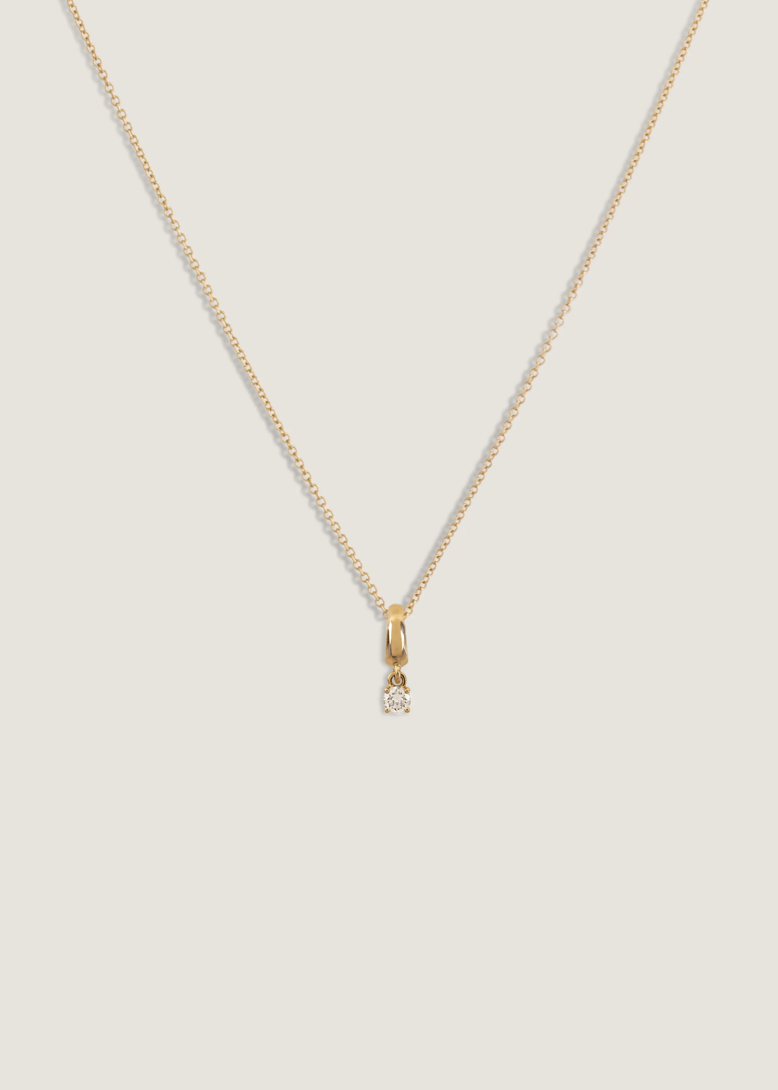 Milestone Drop Charm Diamond Necklace sold by Kinn