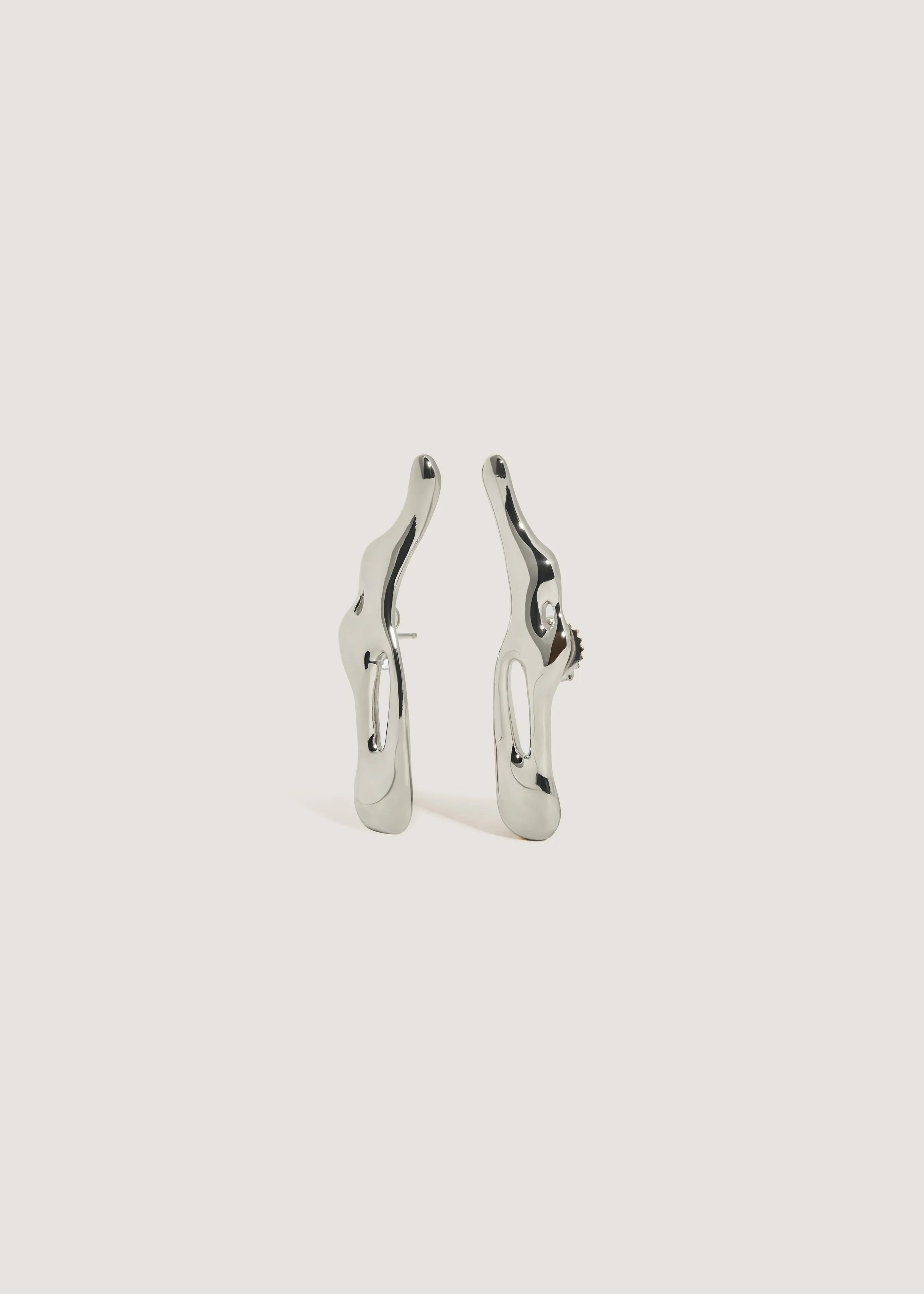 Elara Sculptural Earring Silver sold by Kinn