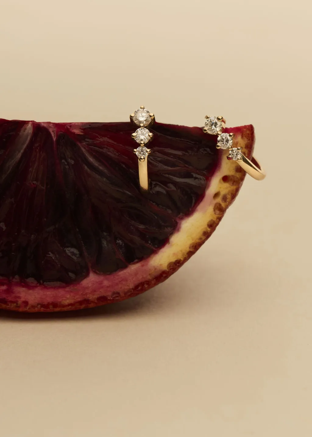 Cami Diamond J Hoop Earrings sold by Kinn product image thumbnail 4