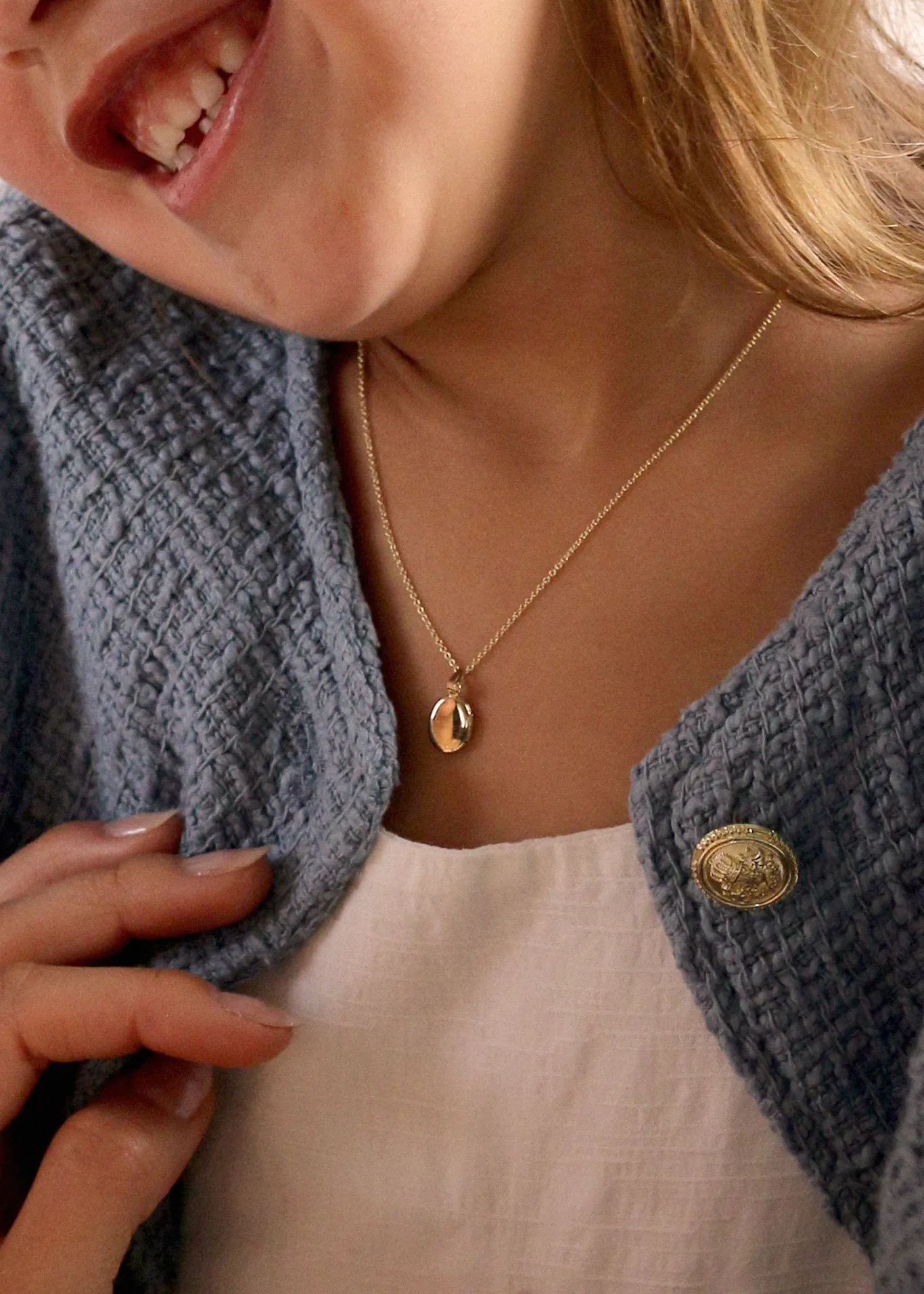 Bébé Micro Rolo Link Chain Necklace sold by Kinn product image thumbnail 2