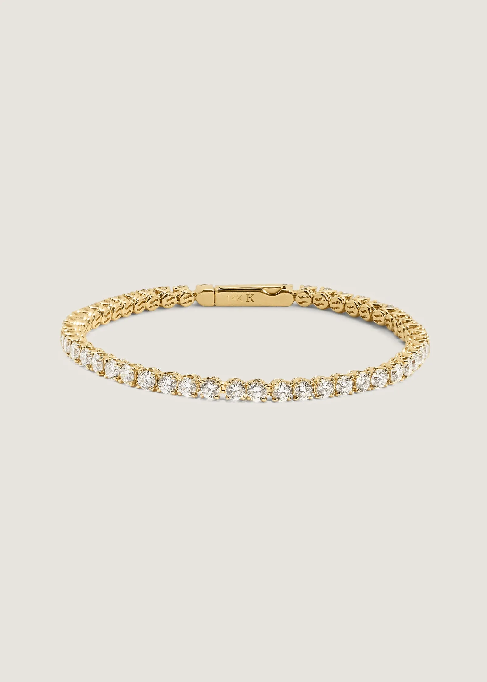 Infinity Diana Tennis Bracelet 5ctw Yellow Gold sold by Kinn