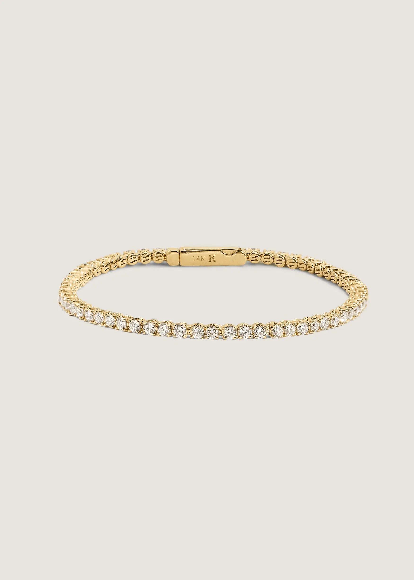 Infinity Diana Tennis Bracelet 3ctw Yellow Gold sold by Kinn