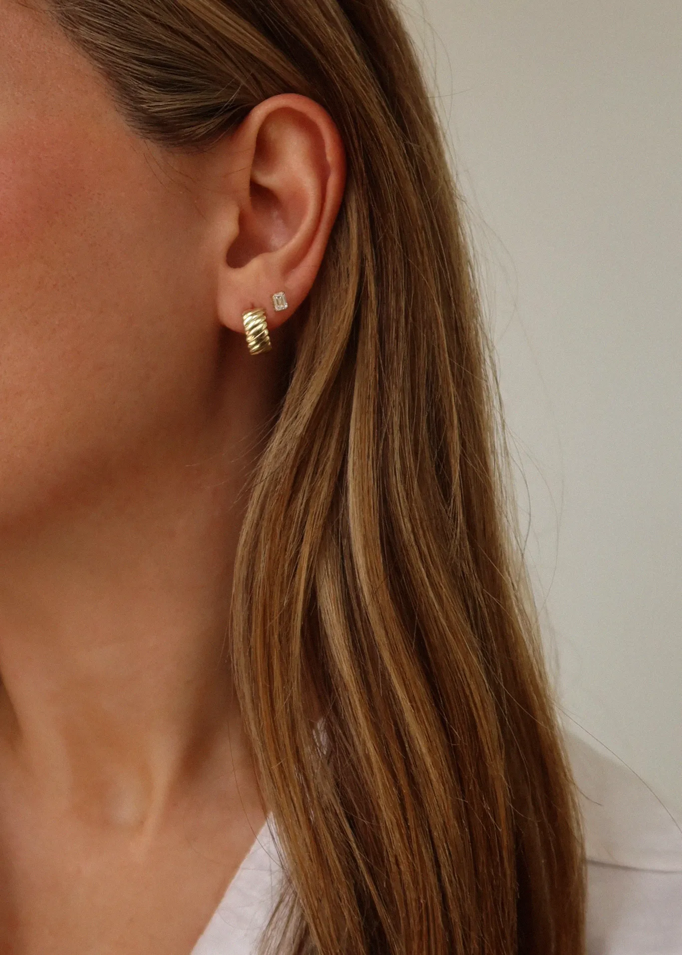 June Emerald Cut Stud Earrings Diamond sold by Kinn product image thumbnail 5