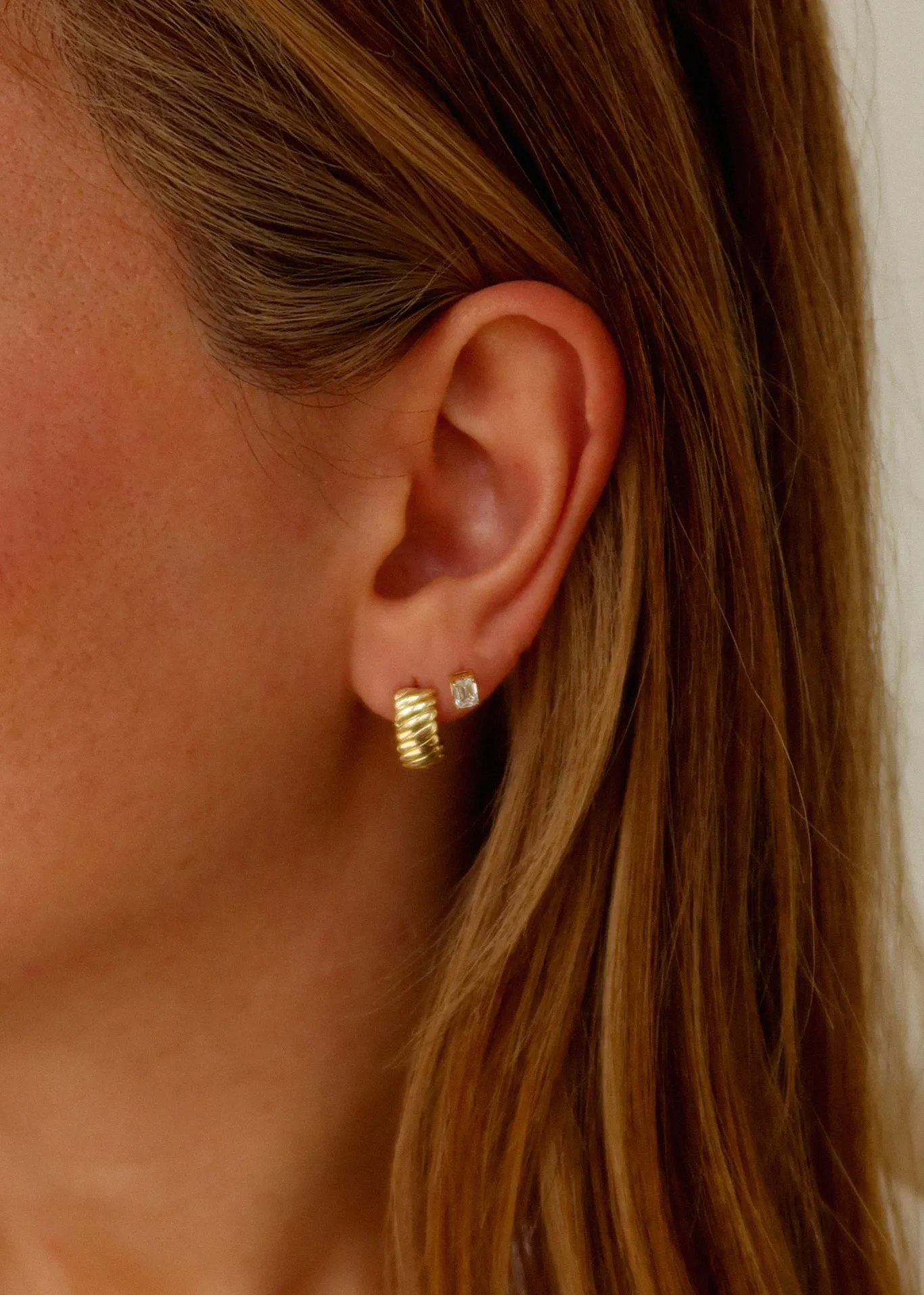 June Emerald Cut Stud Earrings Diamond sold by Kinn product image thumbnail 2