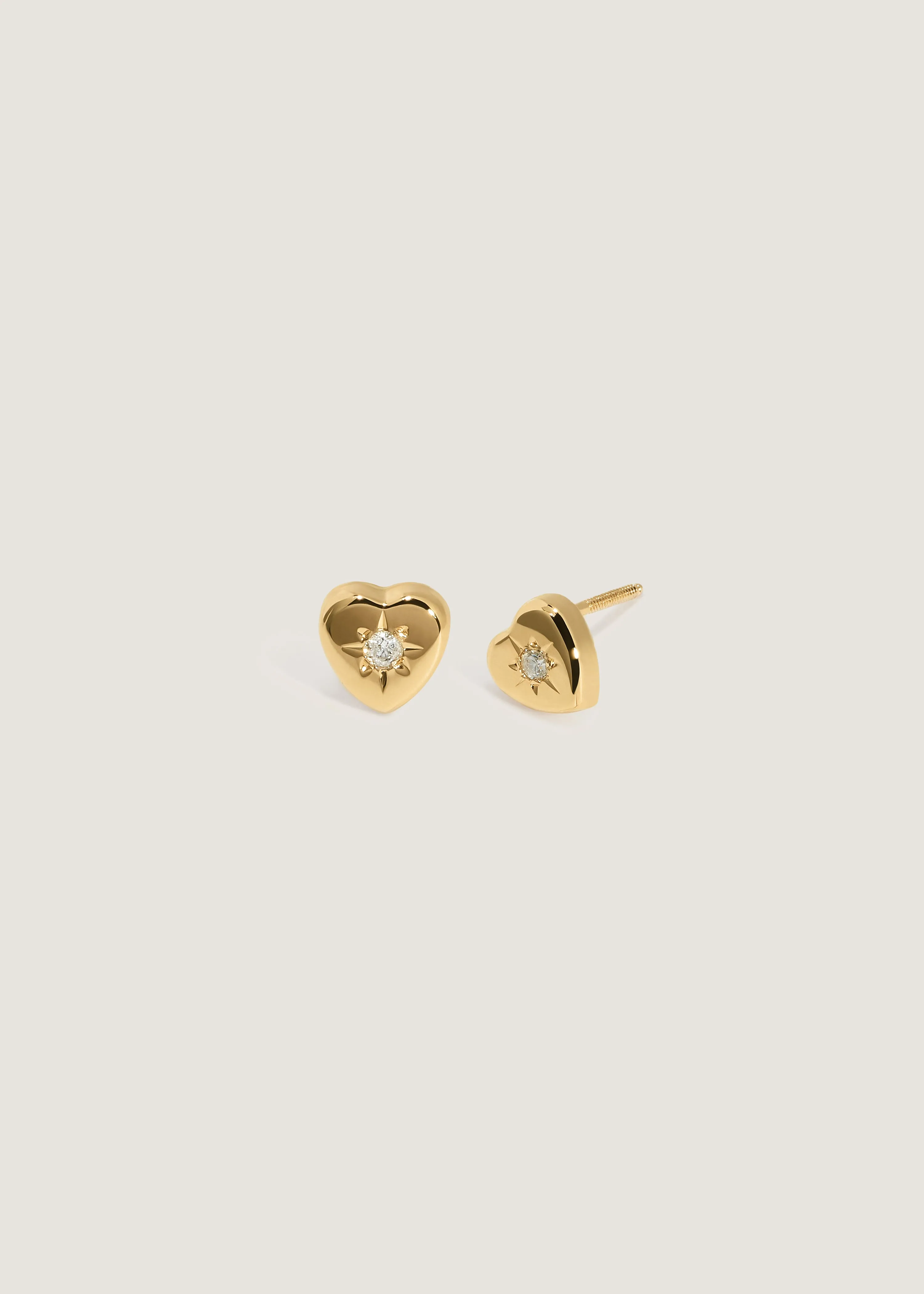 Bébé Heart Stud Earrings Diamond sold by Kinn product image thumbnail 3