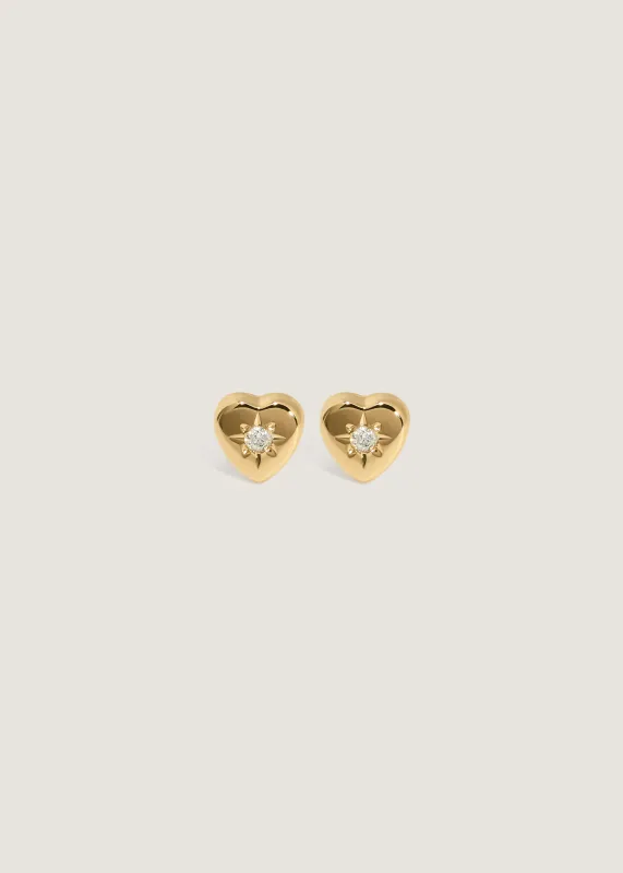 Bébé Heart Stud Earrings Diamond sold by Kinn