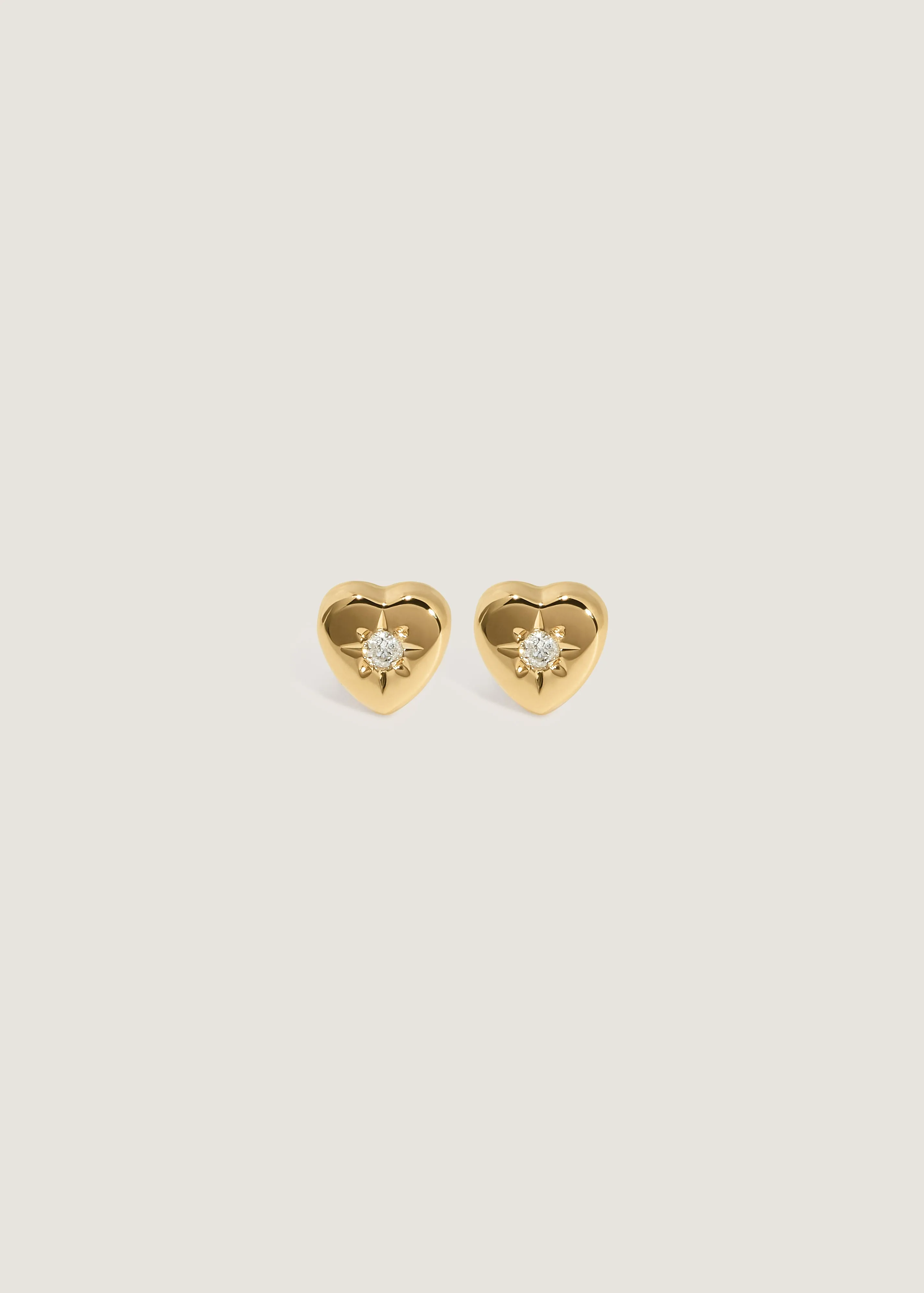 Bébé Heart Stud Earrings Diamond sold by Kinn