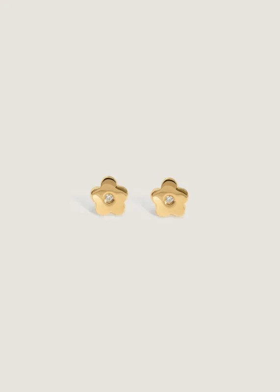 Bébé Flower Stud Earrings Diamond sold by Kinn