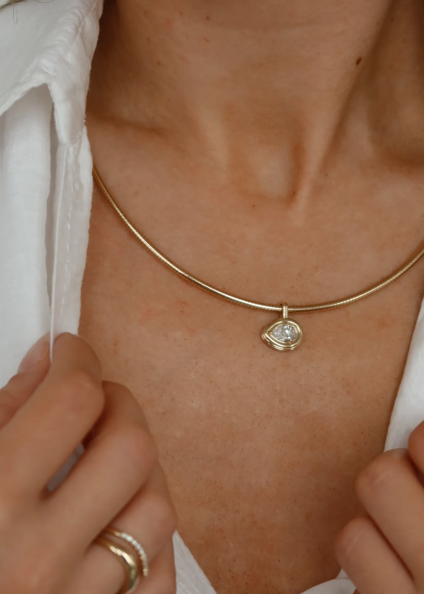 Colette Pendant Pear Diamond Necklace sold by Kinn product image thumbnail 2