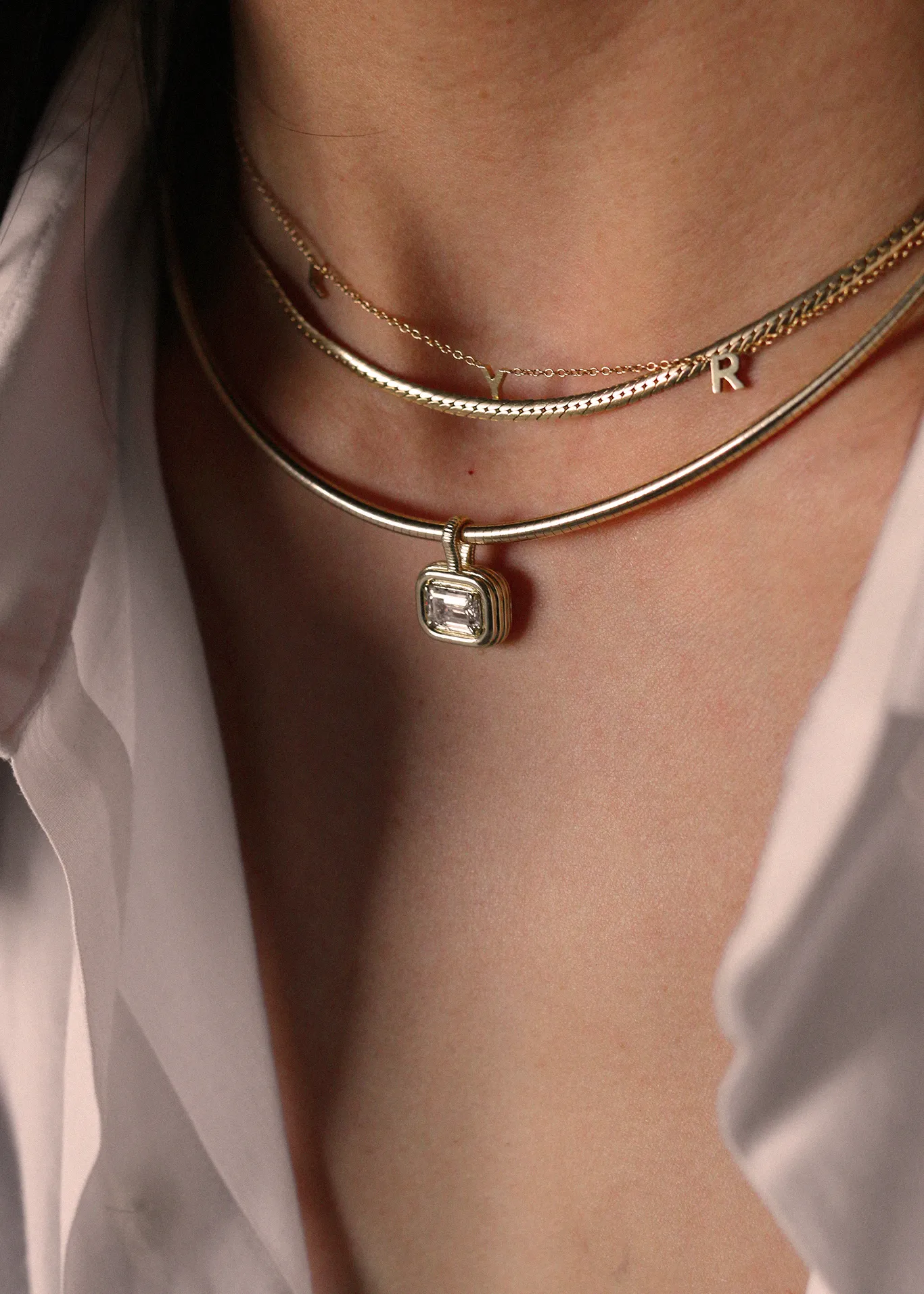 Margot Pendant Emerald Cut Diamond Necklace sold by Kinn product image thumbnail 2